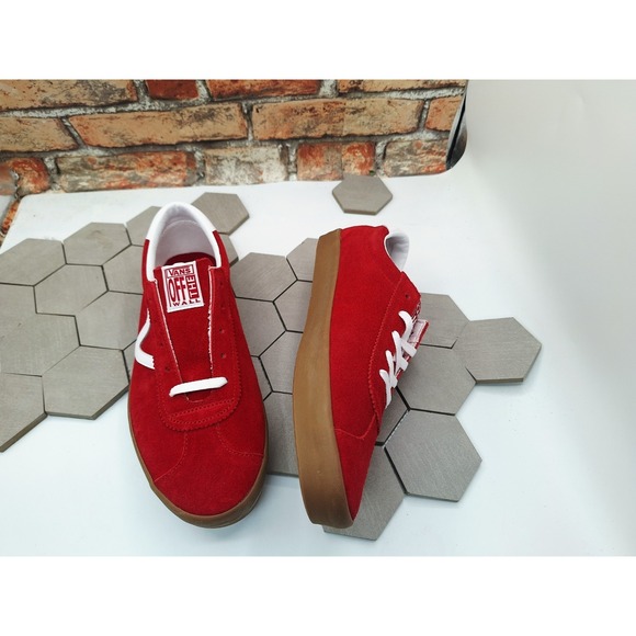 Vans Sport Low Track Sport Red Suede Gum Sole Men\'s Sz 9 Low Profile Rare 2024 main image 7